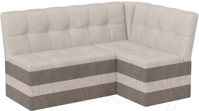 Уголок кухонный мягкий ТриЯ Оскар исп.2 (микровелюр Wellmart Dark Beige/Latte) - фото