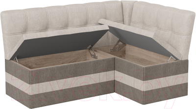Уголок кухонный мягкий ТриЯ Оскар исп.2 (микровелюр Wellmart Dark Beige/Latte)