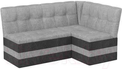 Уголок кухонный мягкий ТриЯ Оскар исп.2 (микровелюр Wellmart Silver/Graphite) - фото