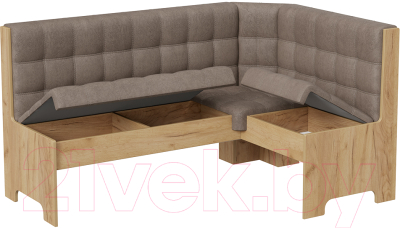 Обеденная группа ТриЯ Флорида (дуб крафт золотой/микровелюр Wellmart Latte)