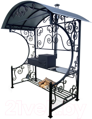 Мангал-беседка СтальСнабДизайн Шеф-повар разборная (столешница нержавейка) - фото