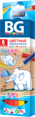 Набор цветных карандашей BG Jumbo / KR6C_t 4643 - фото