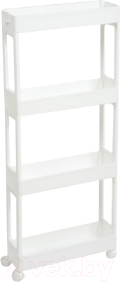 Этажерка Violet Узкая 4-х ярусная на колесах / 760406 - фото