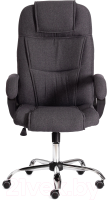 Кресло офисное Tetchair Bergamo (хром 22/ткань темно-серый F68)
