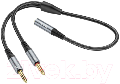 Кабель Hoco UPA21 2в1 Jack 2 вилки - Jack розетка