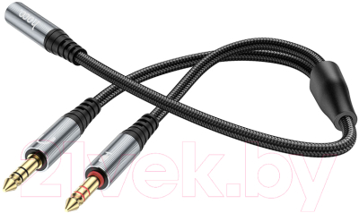 Кабель Hoco UPA21 2в1 Jack 2 вилки - Jack розетка