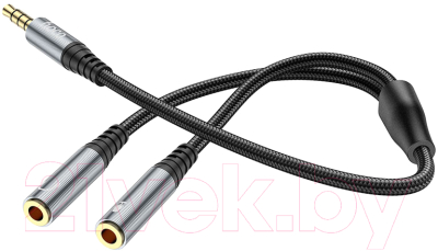 Кабель Hoco UPA21 2в1 Jack вилка - Jack 2 розетки