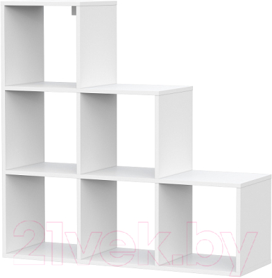 Стеллаж NN мебель Токио лесенка (белый текстурный) - фото