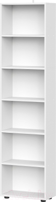 Стеллаж NN мебель Токио с полками (белый текстурный) - фото