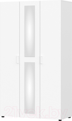 Шкаф NN мебель Токио трехстворчатый (белый текстурный) - фото