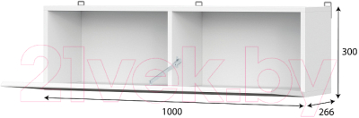 Шкаф навесной NN мебель Токио (белый текстурный)