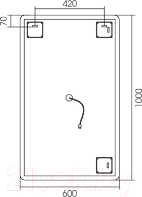 Зеркало Silver Mirrors Incanto 60x100 / LED-00002538