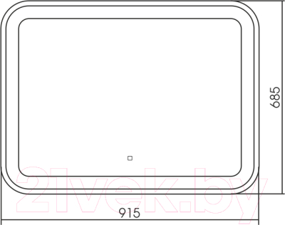 Зеркало Silver Mirrors Аллюр 91.5x68.5 / LED-00002531