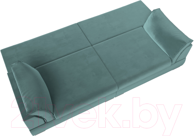 Диван Лига Диванов Пекин 347 (велюр бирюзовый)