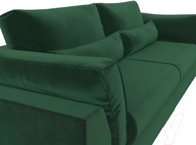 Диван Лига Диванов Пекин 347 (велюр зеленый)
