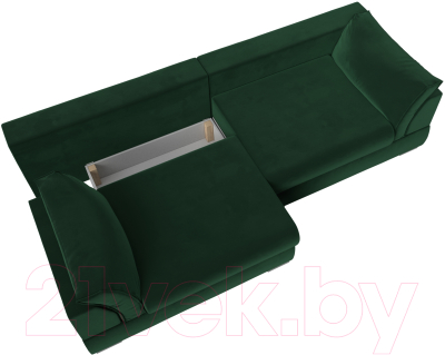 Диван Лига Диванов Пекин 347 (велюр зеленый)