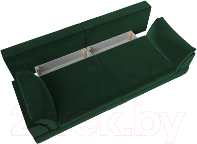 Диван Лига Диванов Пекин 347 (велюр зеленый)