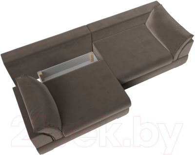 Диван Лига Диванов Пекин 347 (велюр коричневый)