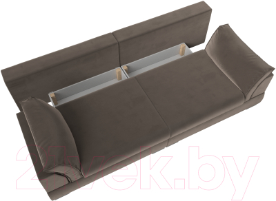 Диван Лига Диванов Пекин 347 (велюр коричневый)