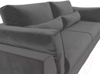 Диван Лига Диванов Пекин 347 (велюр серый)