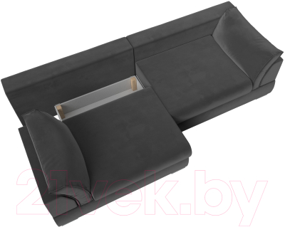 Диван Лига Диванов Пекин 347 (велюр серый)