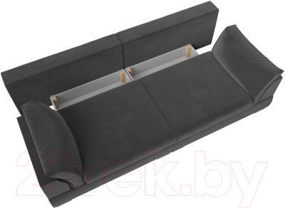 Диван Лига Диванов Пекин 347 (велюр серый)