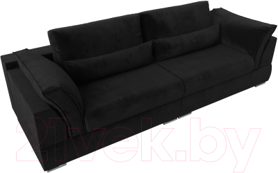Диван Лига Диванов Пекин 347 (велюр черный)