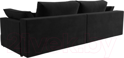 Диван Лига Диванов Пекин 347 (велюр черный)