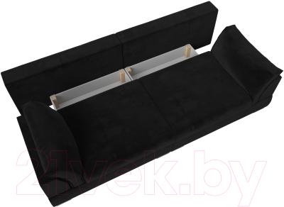 Диван Лига Диванов Пекин 347 (велюр черный)