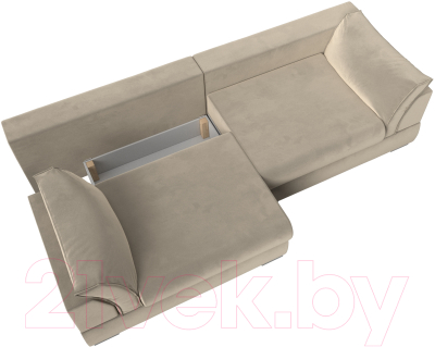 Диван Лига Диванов Пекин 347 (микровельвет бежевый)