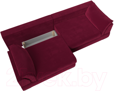 Диван Лига Диванов Пекин 347 (микровельвет бордовый)