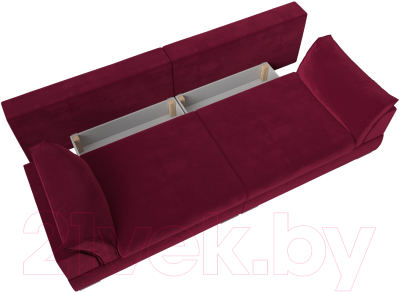 Диван Лига Диванов Пекин 347 (микровельвет бордовый)