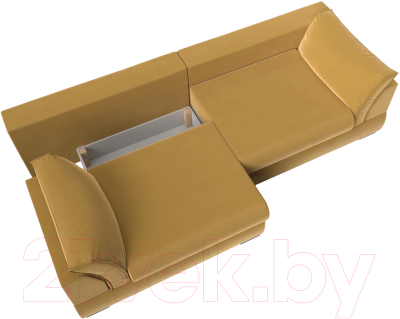 Диван Лига Диванов Пекин 347 (микровельвет желтый)