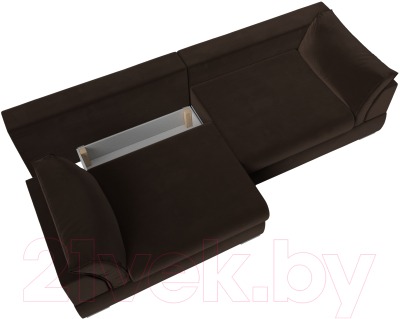 Диван Лига Диванов Пекин 347 (микровельвет коричневый)