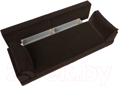 Диван Лига Диванов Пекин 347 (микровельвет коричневый)