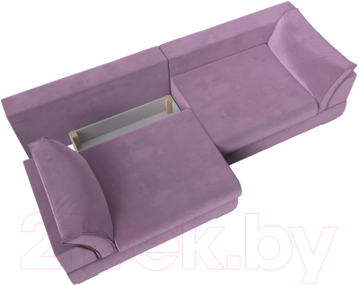 Диван Лига Диванов Пекин 347 (микровельвет сиреневый)