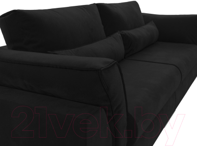 Диван Лига Диванов Пекин 347 (микровельвет черный)