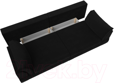 Диван Лига Диванов Пекин 347 (микровельвет черный)