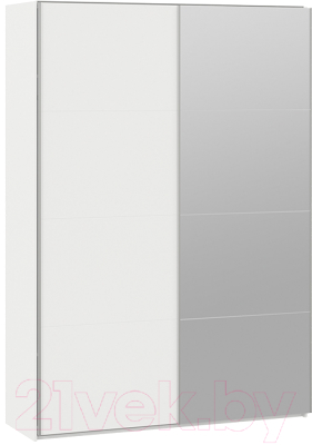 Шкаф-купе ТриЯ Траст СШК 2.160.80-11.13 2-х дверный (белый снег/белый снег/зеркало) - фото