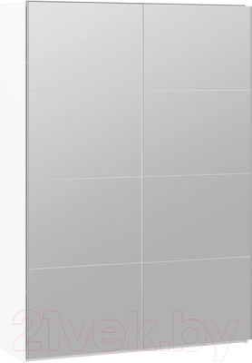 Шкаф-купе ТриЯ Траст СШК 2.160.80-13.13 2-х дверный (белый снег/зеркало) - фото