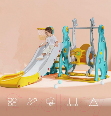 Горка-комплекс Sundays Дельфин WJ-A10023 (зеленый)