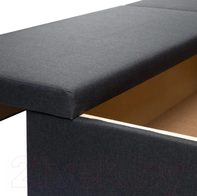 Диван угловой Mio Tesoro Farris F-4УС-0Пд (антрацит Lux 18)