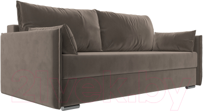 Диван Лига Диванов Сайгон 348 (велюр коричневый) - фото