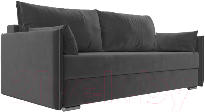 Диван Лига Диванов Сайгон 348 (велюр серый) - фото