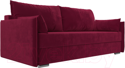 Диван Лига Диванов Сайгон 348 (микровельвет бордовый) - фото