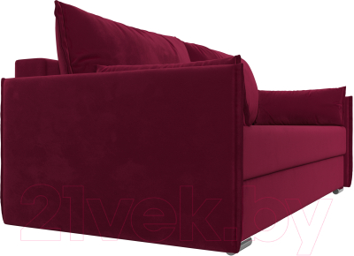 Диван Лига Диванов Сайгон 348 (микровельвет бордовый)