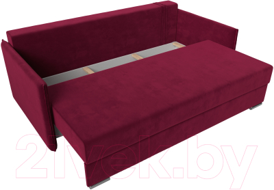 Диван Лига Диванов Сайгон 348 (микровельвет бордовый)