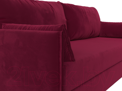 Диван Лига Диванов Сайгон 348 (микровельвет бордовый)