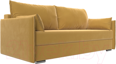 Диван Лига Диванов Сайгон 348 (микровельвет желтый) - фото