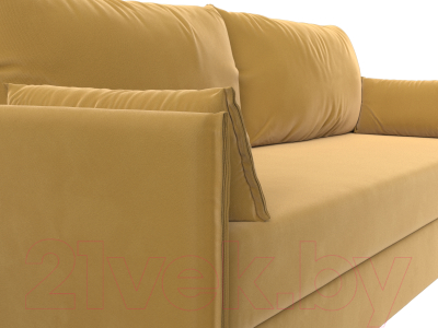 Диван Лига Диванов Сайгон 348 (микровельвет желтый)